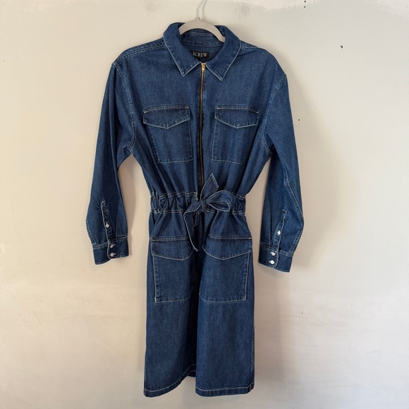 J. Crew Denim Utility Dress 6 NWT NEW - Picture 2 of 10